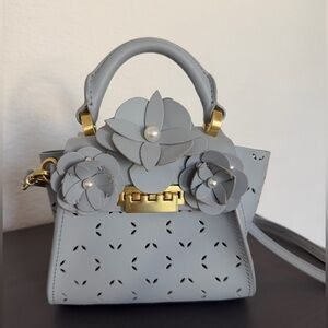 ZAC ZAC POSEN Eartha Flower Mini Leather Crossbody